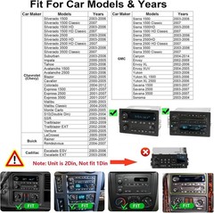 Android auto Carplay Car Stereo Radio For Chevy Silverado GMC Sierra 2003-2006
