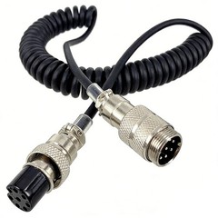 8 Pin Mic Cable Male to Female Cord Coiled Extension FOR YAESU ICOM KENWOOD