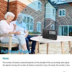 Portable Digital AM/FM/SW/MW/LW Radio Stereo Speaker Player Headphones Full Band