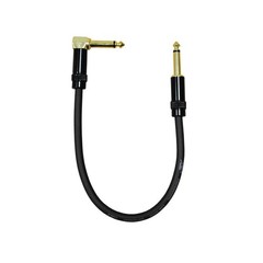 Audio 2000s E28101 1/4″ TS Right Angle to 1/4″ TS 1 Feet Patch Cable
