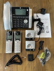 AT&T Dect 6.0 Expandable Cordless Phone System CL84215 W/Digital Answering