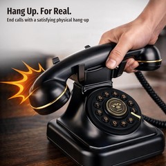Bluetooth Retro Phone with Voice Assistant Compatible with Android & iOS – NEW