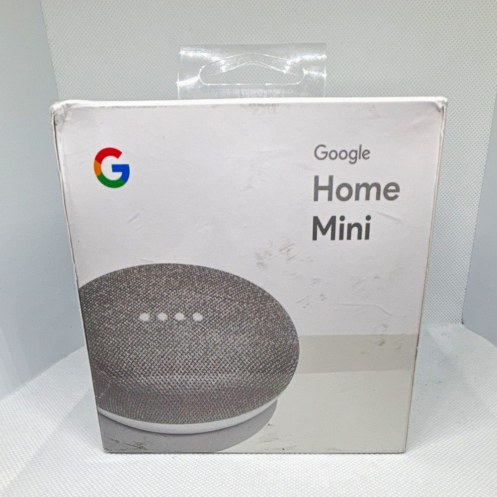 Google Home Mini Smart Speaker Voice Control Bluetooth Wi-Fi Chalk GA00210-US