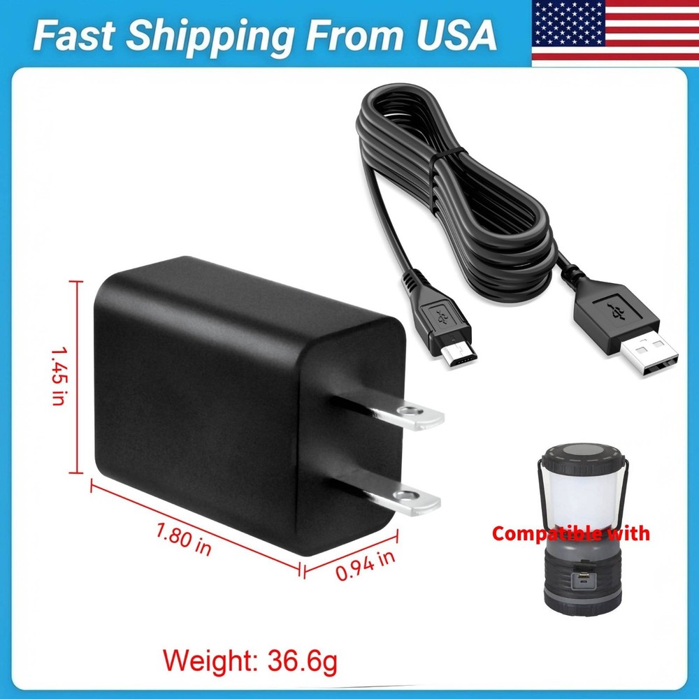 Charger For EZORKAS,Eventek,Lepro LE,AYL,Coleman,Tough Light,LuminAID Camping