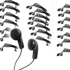 Pack of 100 Bulk Earbuds Headphones Wholesale Ear Buds for Classroom