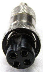 Vanco C4 SR CB Radio Mic Plug 4 Pin Female Panel Jack w/ Metal Strain Relief Kit