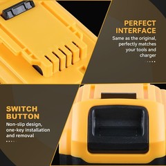 2-PCS Replacement for Dewalt 20V Max Battery DCB203 DCB204 DCB206 DCB200