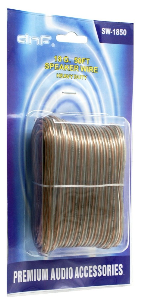 DNF 18 Gauge 100% Copper Speaker Wire 50 Feet – FREE SAME DAY SHIPPING!