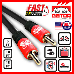 Subwoofer Audio Cable 1 RCA To 1 RCA Coaxial Dual Layer Gold Plated Plug Cord