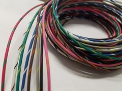 LOT (A) 16 AWG GXL HIGH TEMP AUTOMOTIVE POWER WIRE 8 STRIPED COLORS 5 FT EA