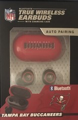 TAMPA BAY BUCCANEERS NFL BLUETOOTH PAIRING TRUE WIRELESS EARBUDS W/CHARGING CASE