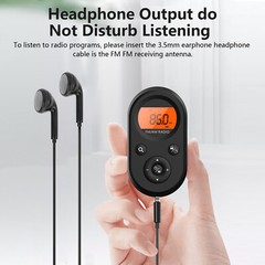 Rechargeable Portable Pocket Digital AM FM Radio LCD Stereo Music News Receiver