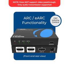 eARC Audio Splitter 1 in 2 Out – HDMI ARC/eARC Audio Extractor & Splitter, Do…