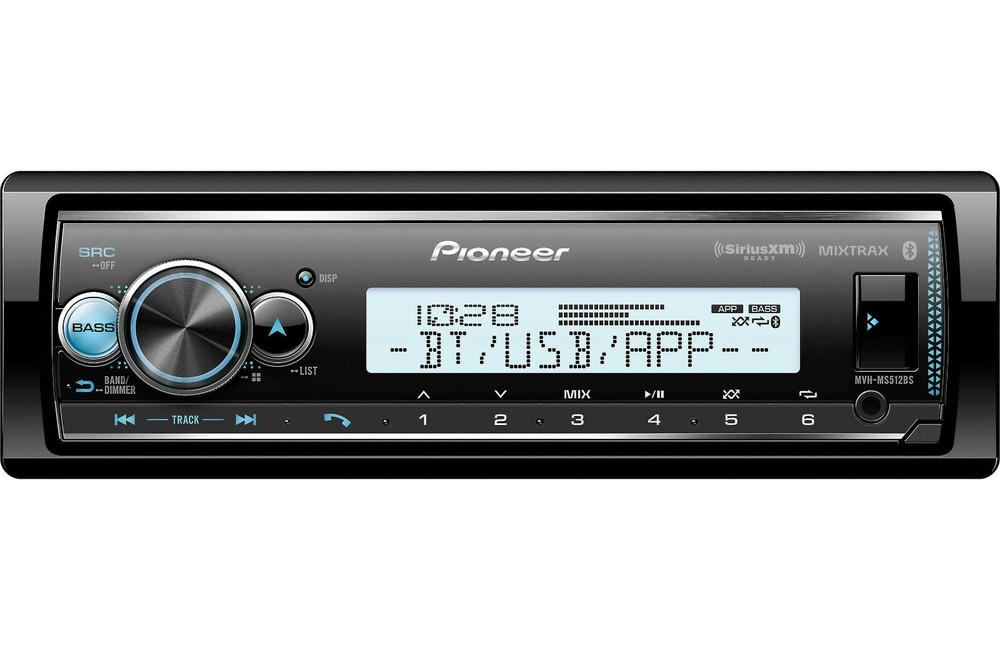 PIONEER MVH-MS512BS Marine Digital Media Receiver AUX USB EQ Bluetooth iPhone