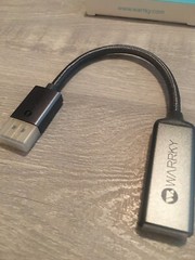 NEW Displayport to HDMI adapter (4K, UHD), Warrky 24K Gold- Plated