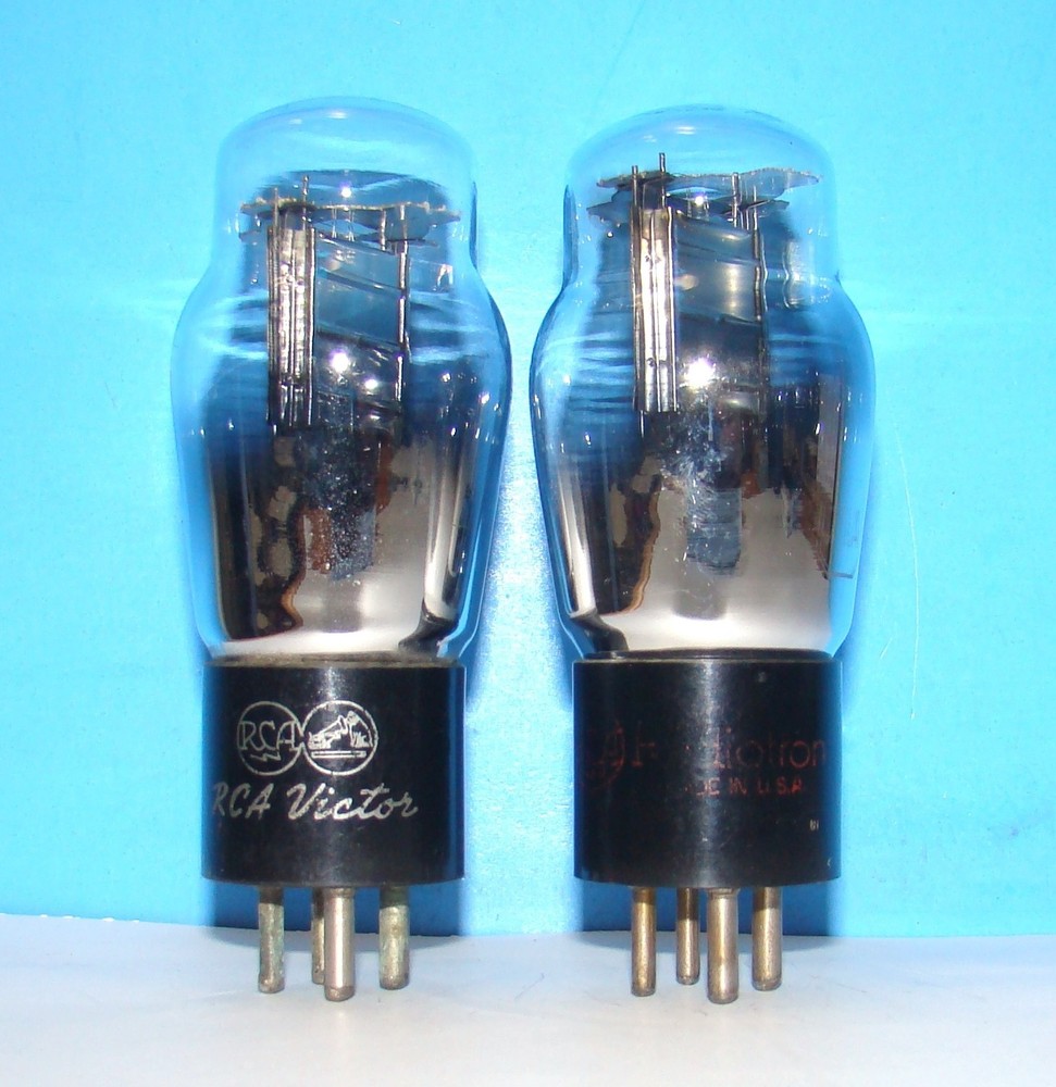 No type 71A RCA radio audio amplifier vacuum 2 tubes valve tested ST 71 371 271