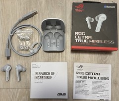 ASUS ROG Cetra True Wireless ANC Low Latency Gaming Earbuds BT USB-C Gray