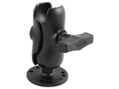 RAM Double Socket Short Arm with 2.5″ Round AMPS Base & 1.5″ Ball