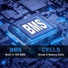 NPP Lithium 12.8V 8Ah LiFePO4 Phosphate Battery BMS with 4500-8000 Cycles RV