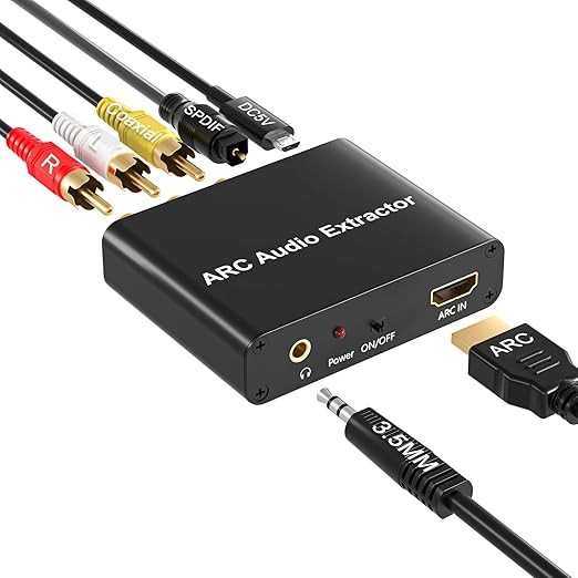 HDMI ARC to RCA Audio Converter and Analog 3.5mm RCA Stereo