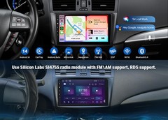 Eonon M3BLX7A 9″Android 14 4+64GB Car Stereo Radio CarPlay for Mazda 3 2010-2013
