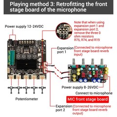 1Pc 4~8Ω Power Amplifier Board Module 2.1 Channel 50W*2+100W Bluetooth mm