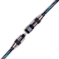 SatelliteSale Toslink Coupler Digital SPDIF Optical PVC Convertor Black Adapter