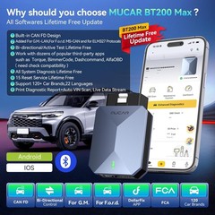 MUCAR BT200 MAX Bluetooth OBD2 Code Reader Scanner Tool Full System AI Diagnose