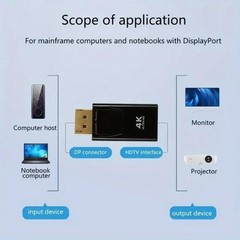 4K DisplayPort to HDMI Adapter DP to HDMI Video Audio Converter