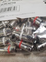 Planet Waves BCRCAP50 RCA Connectors Silver (50 Pack)