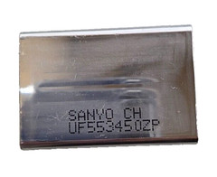 SANYO PRISMATIC lithium ion RECHARGEABLE BATTERY 3.7V 1150MAH(Lot of 10)