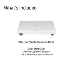 Fluance IB40 Turntable Isolation Base Anti-Vibration Wood Platform, Bubble Level