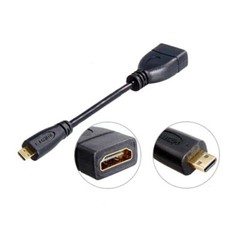 2 Pack Micro HDMI Type D Male To HDMI A Female Cable Adapter Converter Connector