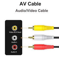 10ft 3 RCA Male to 3 RCA Male Cable Stereo AV Audio Video Composite Gold Plated
