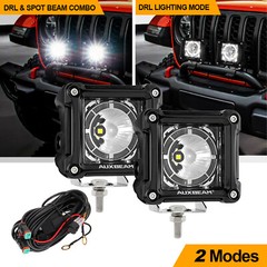 AUXBEAM 3″ LED Work Light Bar Spot Pods Fog Lamp Offroad SUV ATV Driving Truck