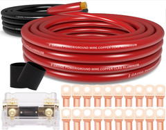 Cable batería 1/0 CCA 40FT con fusible ANL 250A para audio y energía, Nuevo