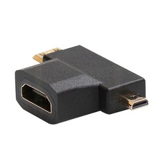 2 In 1 HDMI Female To Micro/Mini HDMI-Compatible Male Adapter Converter 1080P