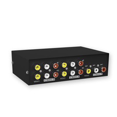 4-Port RCA Composite Video Audio AV Switch Selector Switcher Splitter Box 4-Wayp