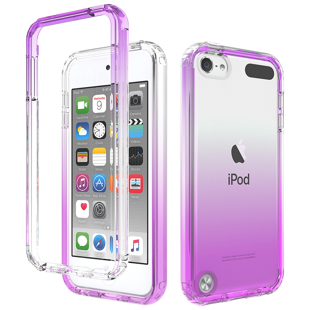 For Apple iPod Touch 7/6/5th Gen Gradient Clear Case Hybrid Shockproof Cover