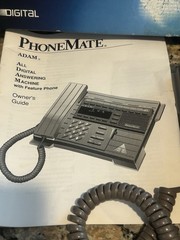 Vintage PHONEMATE DIGITAL ANSWERING MACHINE Adam ADVANCED Phone Tapeless VIDEO