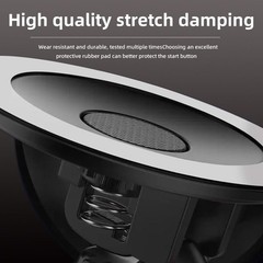 Car Joystick Push Start Button Cover, Metal Push to Start Accessories, Car