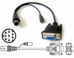 8-pin SV To HD 15-Pin VGA Female + Audio Adapter Cable