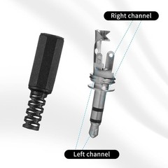 10PCS 3.5mm TRS Stereo Male Replacement Plugs, 1/8″ Earphone Jack Adapters for D