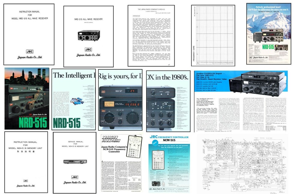 JRC NRD-515 INSTRUCTION MANUAL + SERVICE MANUALS + COLOR BROCHURE ++++