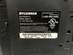 Sylvania 6620LCT LCD Color TV Retro Gaming TV Pwr RCA Cble Inc – No Remt