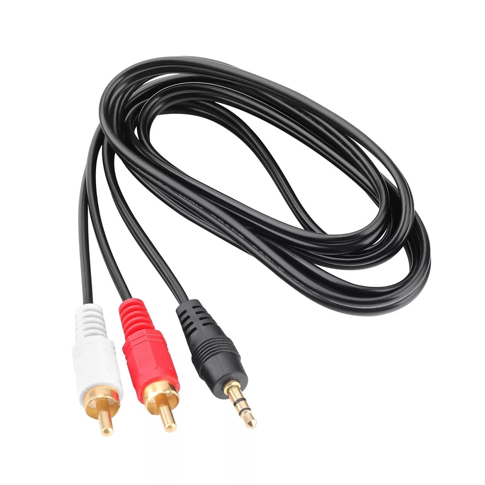 3.5mm RCA Cable 2RCA to AUX Cord 2-RCA to 3.5mm Adapter Stereo Audio Y-Cable NEW