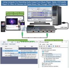 5.1 Channel USB 2.0 Surround Sound Adapter W/ Volume Control Optical Audio Input