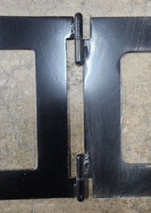 CUSTOM TV LIFT BRACKET 50″ HINGED 2 PC SET PAINTED BLACK SEE PICS FOR DIMENSIONS