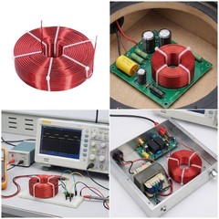 Red Copper Inductor Coil 1.0mm Handles High Current In Speaker Division Circuits