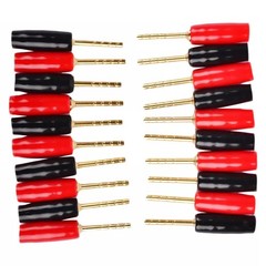 Easy Installation 20 Pcs Speaker Pin Connectors 2mm Gold Plated Banana Plugs